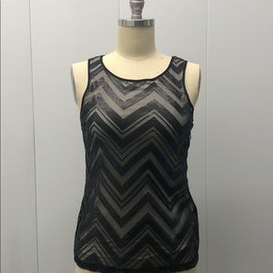 BANANA REPUBLIC Matte Mesh Sequin Tank